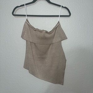 Anthropologie strapless asymmetrical top XL NWT